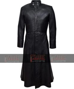 Alternative view of Matrix Trench Coat Of Neo Costume In Real Black Leather