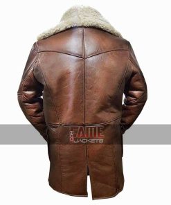Alternative view of Bane Real Brown Leather Fur Coat Of Batman Dark Knight Movie