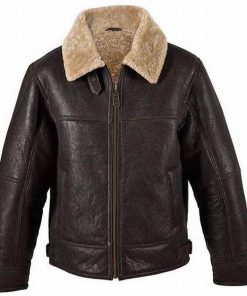 Men's Shearling Aviator Jacket in Genuine Leather