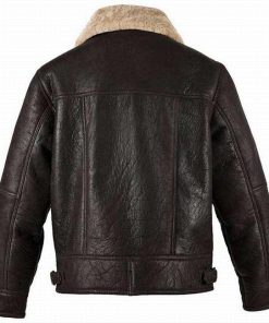 Alternative view of Men's Shearling Aviator Jacket in Genuine Leather