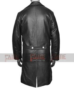 Alternative view of Mens WW2 Military Winter Trench Leather Coat