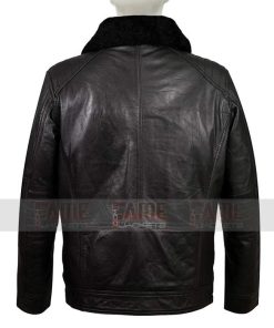 Alternative view of Mens Casual Black Detachable Fur Collar Winter Jacket