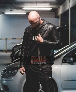 Men's Black Slim Fit Biker Leather Jacket