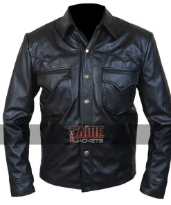 Men's Casual Designer Black Shirt Style Leather Jacket