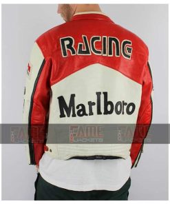 Alternative view of Mens Racing Leather Jacket With Malboro Patches