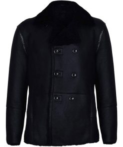 Big and Tall Mens Winter Coat In Real Cowhide