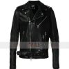 Mens Womens New Style Slim Fit Real Leather Biker Jacket