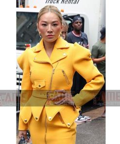 Alternative view of Women's Latest Yellow Sheep Leather Jacket Of Tina Leung