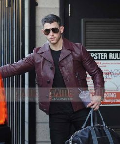 Alternative view of Nick Jonas Mens Vintage Leather Jacket