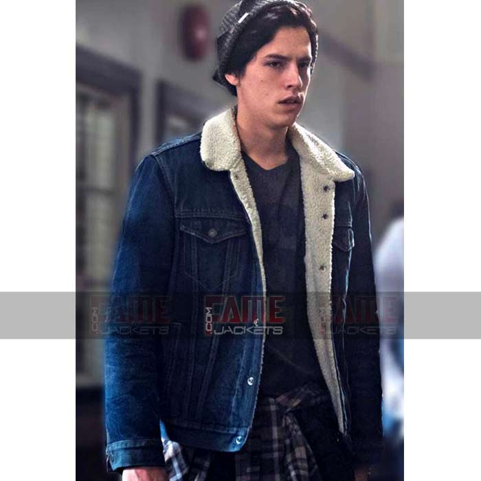 Riverdale Jughead Jones Blue Denim Shearling Lining Jacket