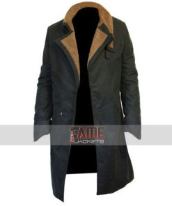 Ryan Gosling Blade Runner 2049 UK Officer K Fur Collar Cotton Coat