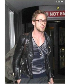 Ryan Gosling Men's Moto Leather Jacket
