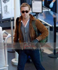 Alternative view of Ryan Gosling Tan Brown Suede Jacket