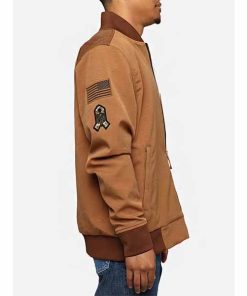 Alternative view of Philadelphia Eagles Salute To Service Brown Bomber Jacket