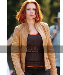 Avengers Scarlett Johansson Leather Jacket