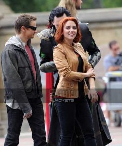 Alternative view of Avengers Scarlett Johansson Leather Jacket