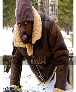 Alternative view of Shamier Anderson B3 Real Brown Fur Cowhide Leather Jacket