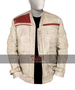 Han Solo Leather Jacket | White Distressed Leather Jacket
