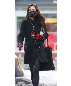 Tall Women Double Breasted Wool Coat Women