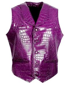 Suicide Squad Jared Leto Crocodile Leather Vest
