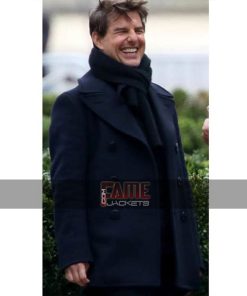 Alternative view of Tom Cruise MI 6 Wool Winter Pea Coat For Men