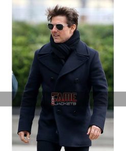 Tom Cruise MI 6 Wool Winter Pea Coat For Men