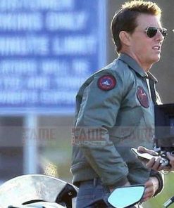 Alternative view of Top Gun Jacket - Tom Cruise Recreates Top Gun