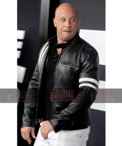 Alternative view of Vin Diesel Genuine Black Leather Retro Mens Motorcycle Jacket