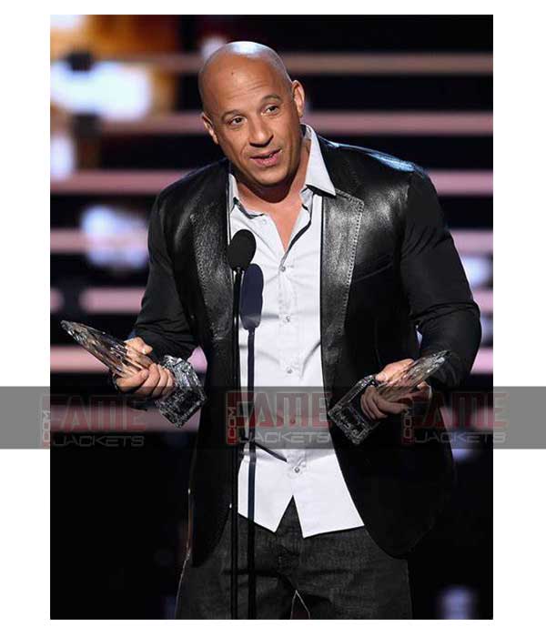 Vin Diesel Men's Leather Blazer In New Style