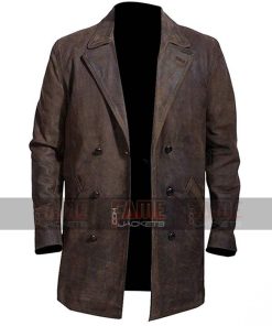 War Doctor Who John Hurt Genuine Brown Leather Winter Coat