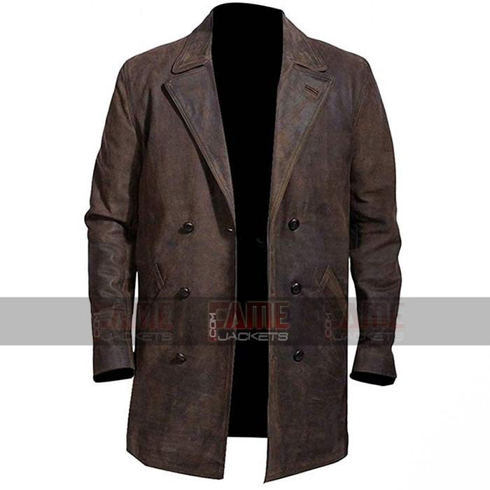 War Doctor Who John Hurt Genuine Brown Leather Winter Coat