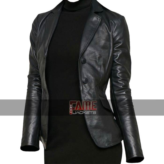 Women Casual Black Slim Fit Office Style Blazer