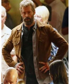 Hugh Jackman Men's Brown Suede Leather Jacket