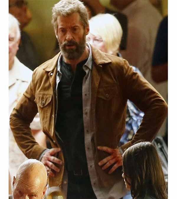 Hugh Jackman Men's Brown Suede Leather Jacket