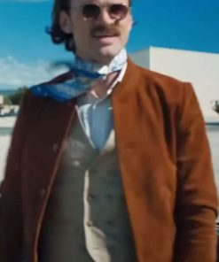 Shop Alban Lenoir Faster Brown Bomber Jacket