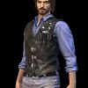 Shop Andrew Free Fire Black Leather Vest