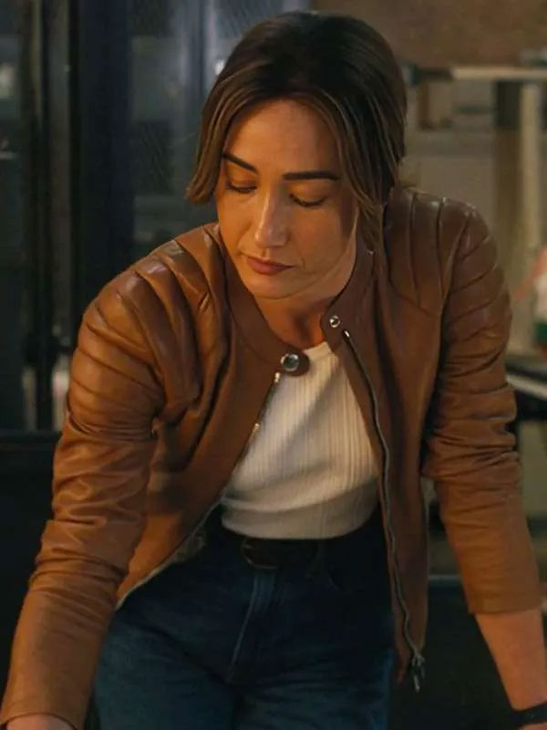 Buy Ballard 2025 Maggie Q Brown Leather Jacket