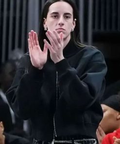 Shop Caitlin Clark Black Bomber Jacket