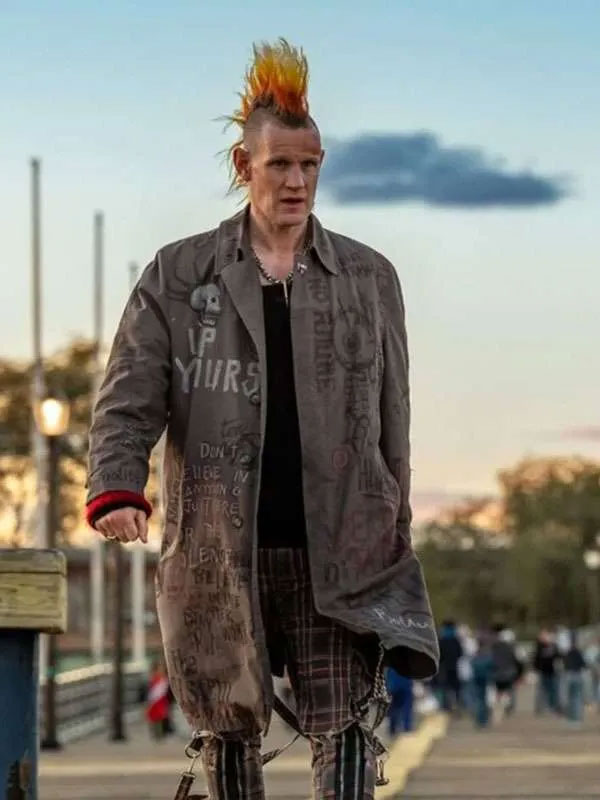 Shop Russ Caught Stealing Matt Smith Brown Cotton Coat