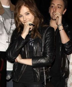 Buy Chloe Moretz Rihanna Concert Black Leather Jacket
