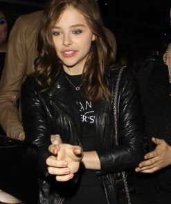 Shop Chloe Moretz Rihanna Concert Black Jacket