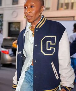 Buy Cynthia Erivo NYC 2025 Navy Letterman Jacket