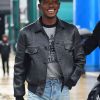 Buy Damson Black Leather Jacket