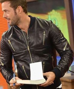Shop William Levy Despierta America Black Leather Jacket