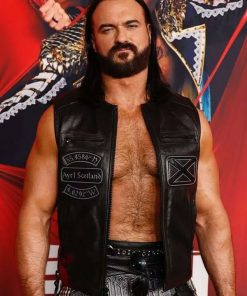 Shop Drew Mcintyre Motorcycle Black Vest