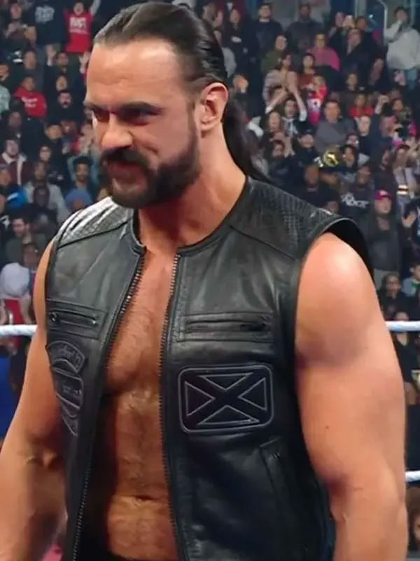 Buy Drew Mcintyre Motorcycle Leather Vest