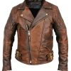 Shop Men Vintage Cafe Racer Leather Jacket