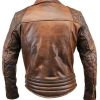 Buy Men Vintage Cafe Racer Biker Distressed Brown Leather Jacket