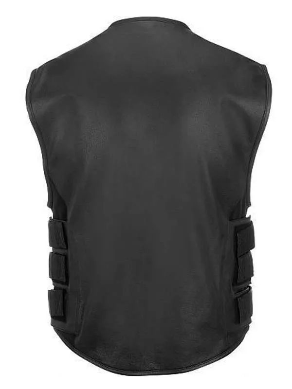Buy Men’s Black Leather Vest