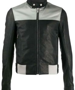 Buy Men’s Casual Slim Fit Black Motorcycle Leather Jacket